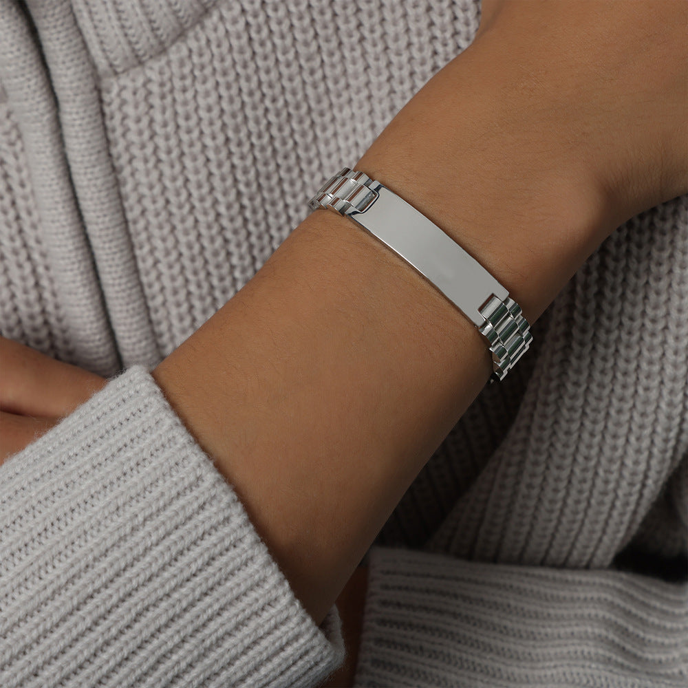 Minimalist Link & Bar Chain Bracelet