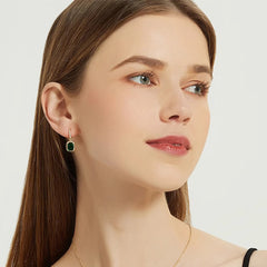 Nicolette Vintage-Inspired Emerald-Tone Stud Earrings