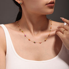 Natural Stone Charm Necklace, Bracelet or Separate Chain