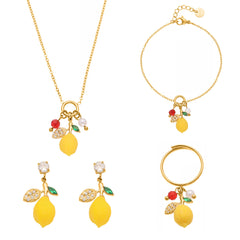 18K Gold-Plated Lemon Charm Jewelry