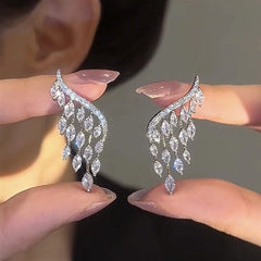 Nicolette Pavé Teardrop Drop Earrings