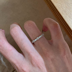 Nadine Dainty Pavé Adjustable Ring