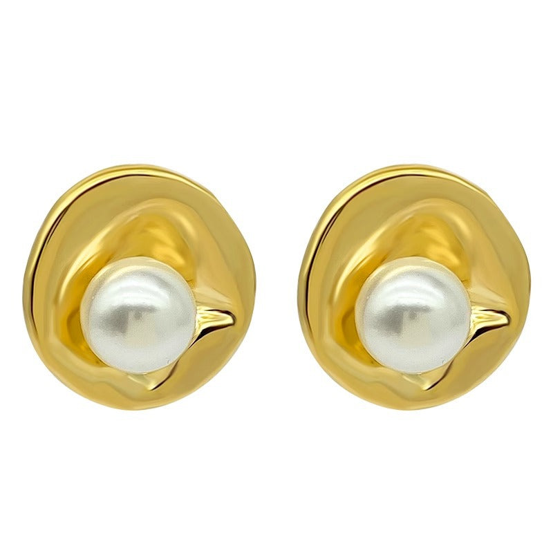 Nadine Organic Pearl Stud Earrings