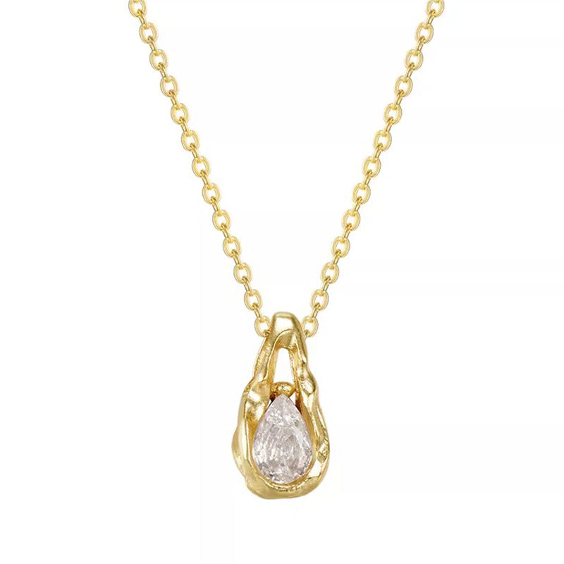 Marielle Pavé Teardrop Choker Necklace