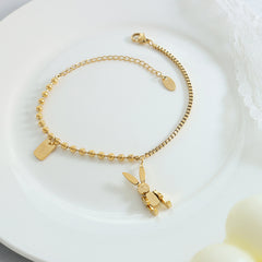 Mechanical Rabbit Charm Bracelet