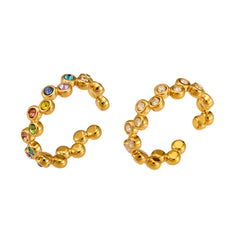 18K Gold-Plated Cubic Zirconia Open Ring