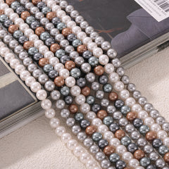 Pearl-Look Round Bead Necklace