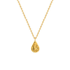 Sculptural Teardrop Pendant Necklace