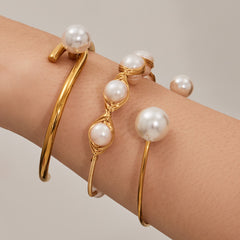 Freshwater Pearl Open Cuff Bracelets