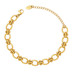 Oval Link Stainless Steel Chain Bracelet