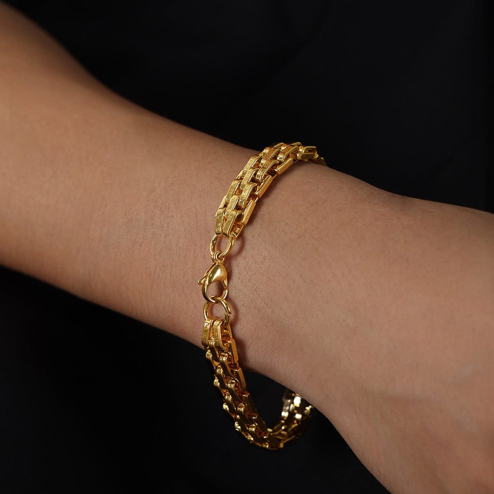 Men’s Textured Link Bracelet