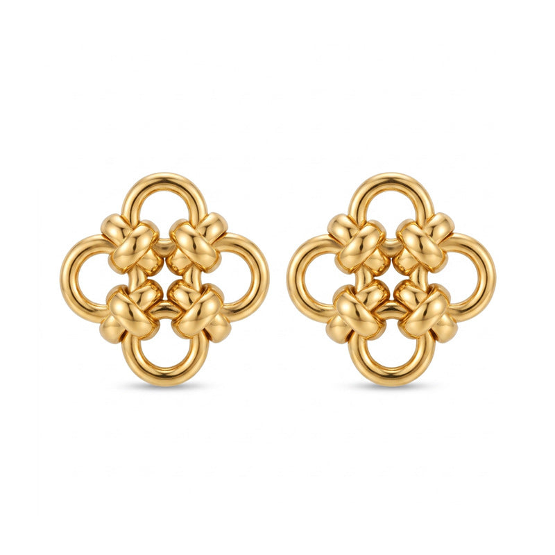 Daphne Vintage-Inspired Clover Stud Earrings
