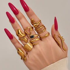 Sculptural Geometric Open Ring Designs