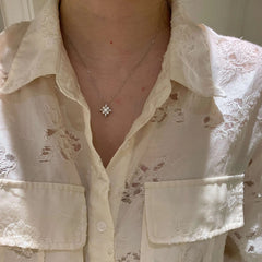 Nicolette Vintage-Inspired Pavé Snowflake Necklace