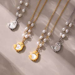 Freshwater Pearl Shell Chick Necklace