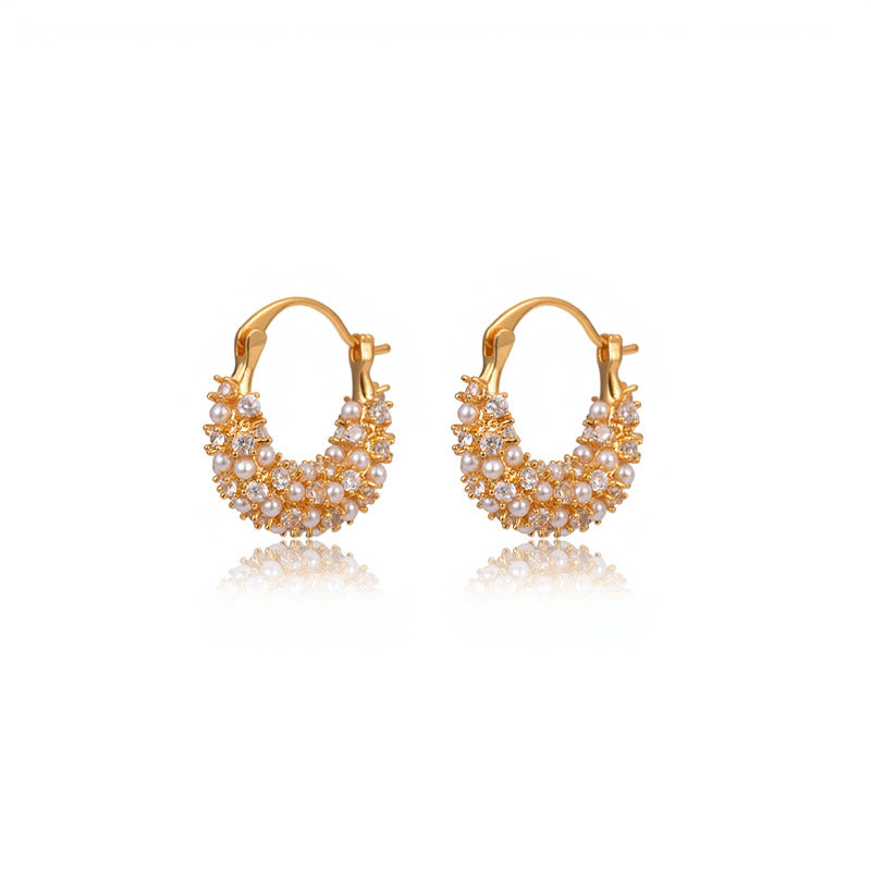 Camille Vintage-Inspired Pearl Stud Earrings No. 796411