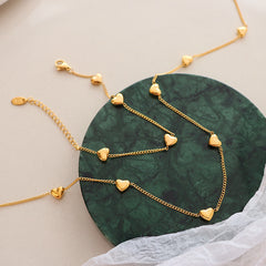 Gold-Tone Heart Station Jewelry