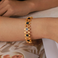 Acrylic Hexagon Openwork Bangle