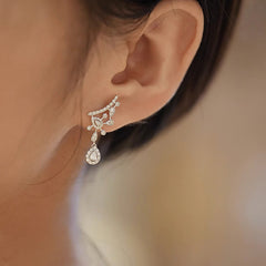 Camille Pavé Teardrop Stud Earrings No. 491131