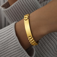 Minimalist Link & Bar Chain Bracelet