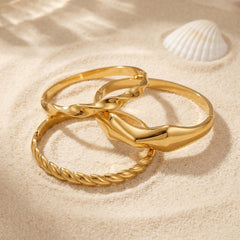 Sculptural Smooth or Twisted Cuff Bracelet