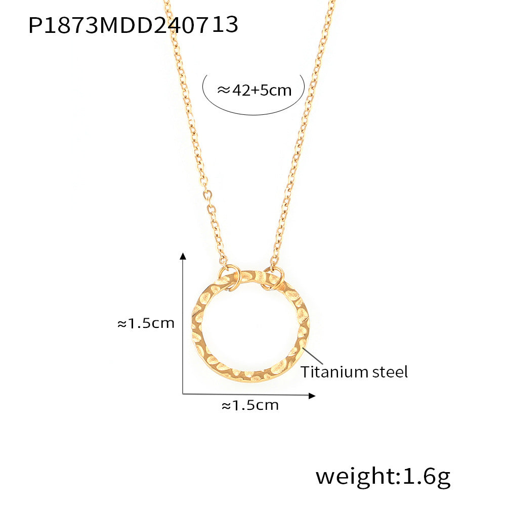 Open Circle or Bar Lariat Necklace