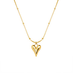 Polished Heart Pendant Necklace