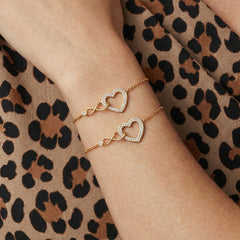 18K Gold-Plated Heart and Figure-Eight Jewelry
