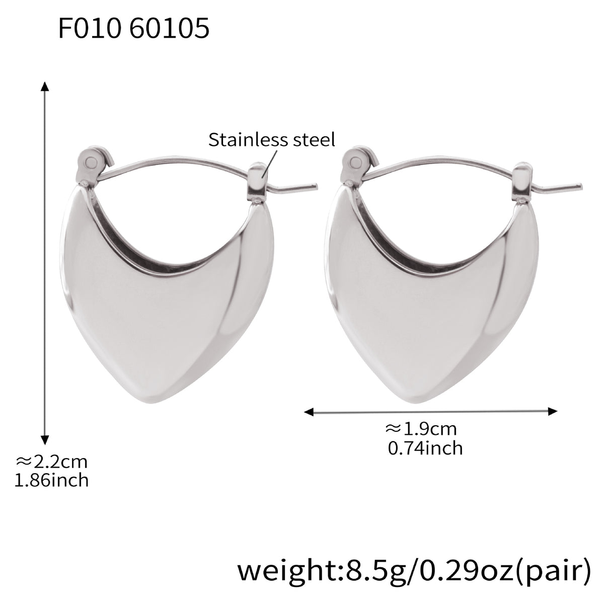 18K Gold-Plated Sculptural Heart Hoop Earrings