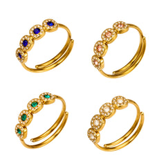 Cubic Zirconia Five-Stone Open Ring