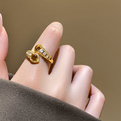 Daphne Pavé Snake Adjustable Ring