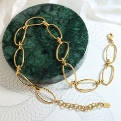 Geometric Link Necklace, Bracelet & Earrings
