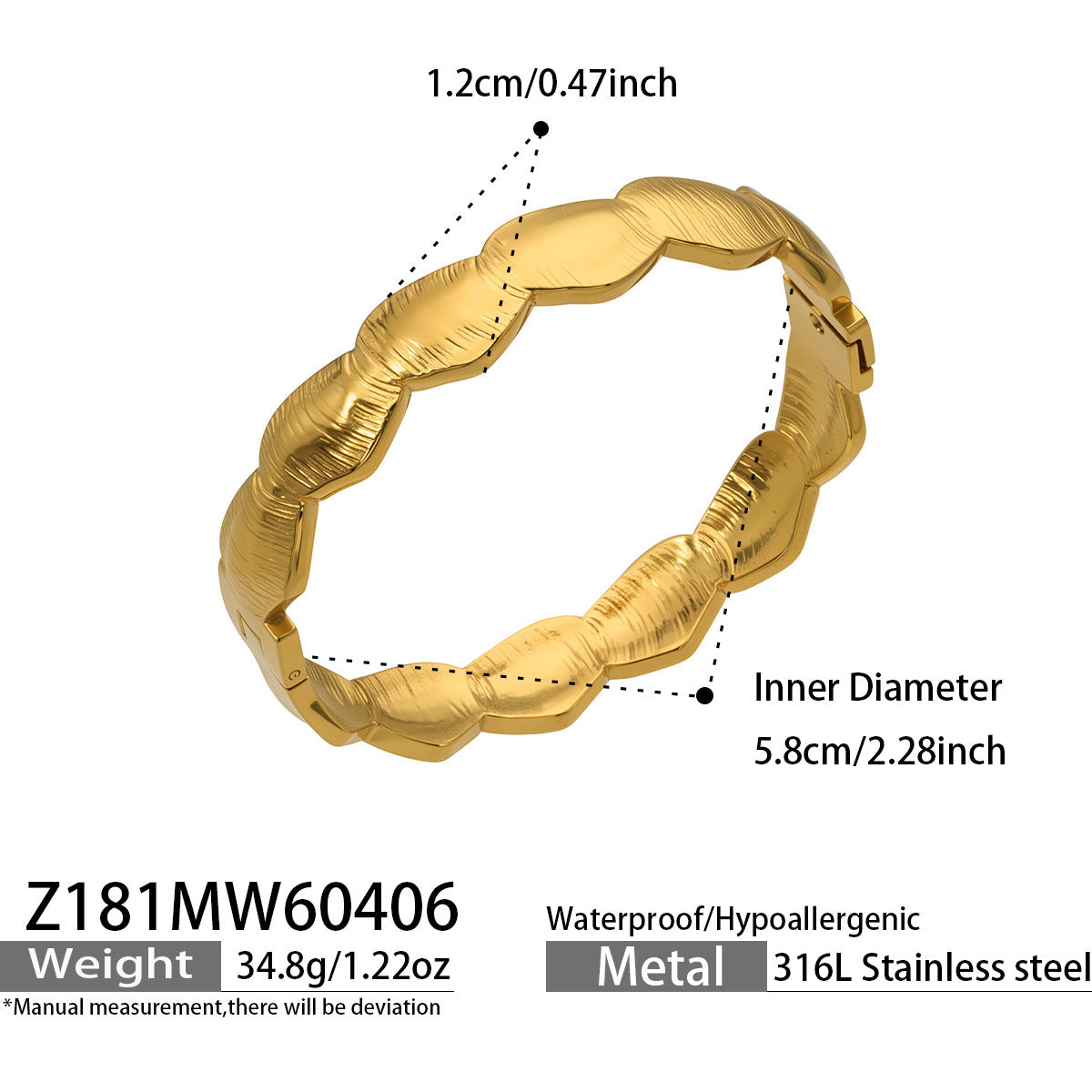 Sculptural Textured Cuff Bracelet Designs