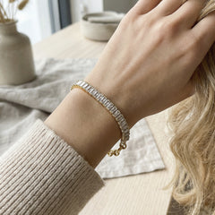 Mixed Cubic Zirconia Link Bracelet