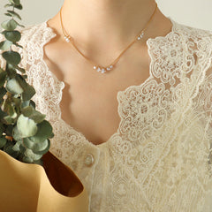 Gold-Tone Round Sparkle Accent Necklace