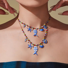 Colorful Enamel Ocean Charm Jewelry