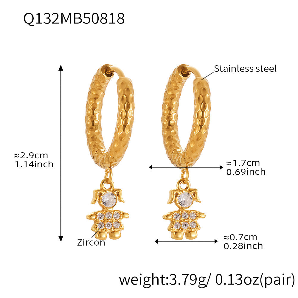 Sparkling Character Charm Earrings