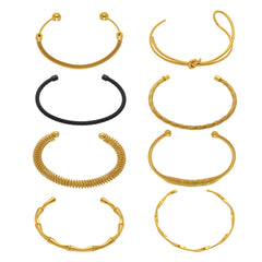 18K Gold-Plated Sculptural Open Cuff Bracelet