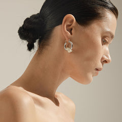 Nicolette Enamel Hoop Earrings