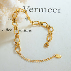 Oval Link Stainless Steel Chain Bracelet