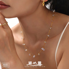 Natural Stone Accent Necklace