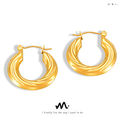 Twisted Multi-Row Hoop Earrings