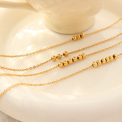 18K Gold-Plated Fine Bead Anklet