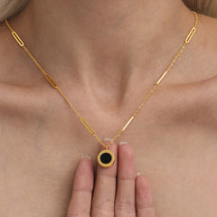 Reversible Shell Pendant Necklace & Bracelet