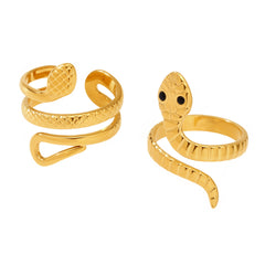 Sculptural Snake Open Ring