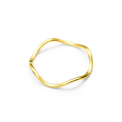 Minimal Irregular Stacking Band Ring