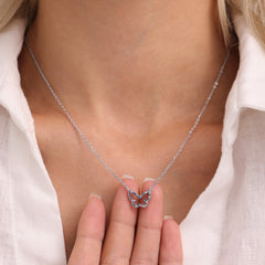 Cubic Zirconia Butterfly Necklace