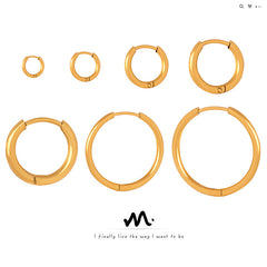 Gold-Tone Classic Rounded Hoop Earrings
