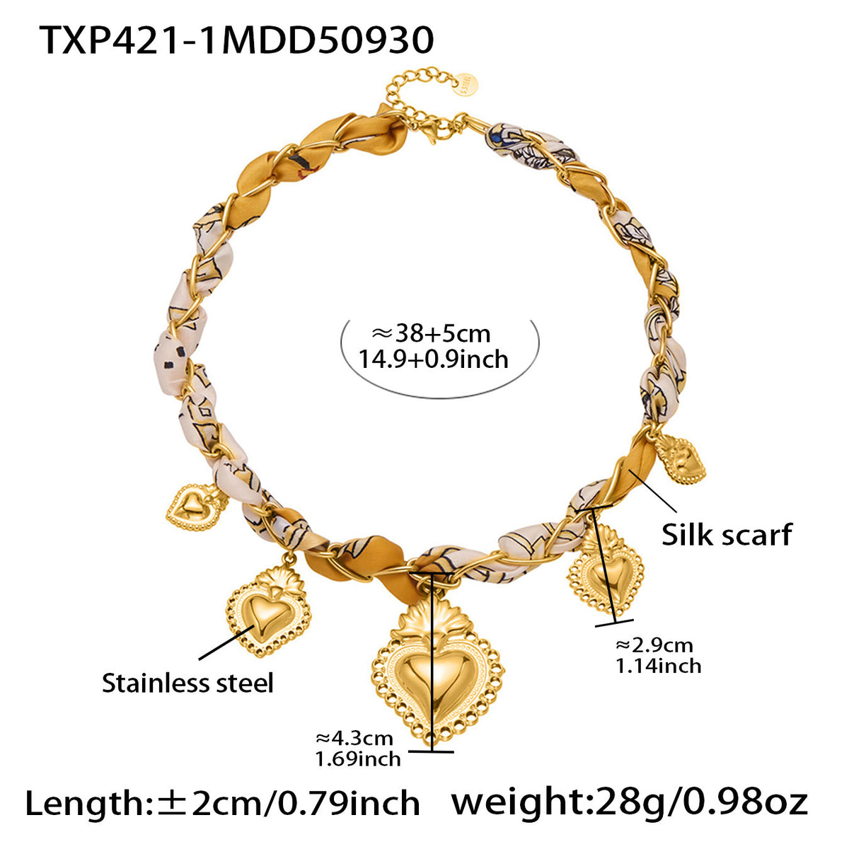 Scarf-Tie Multi-Charm Jewelry Designs