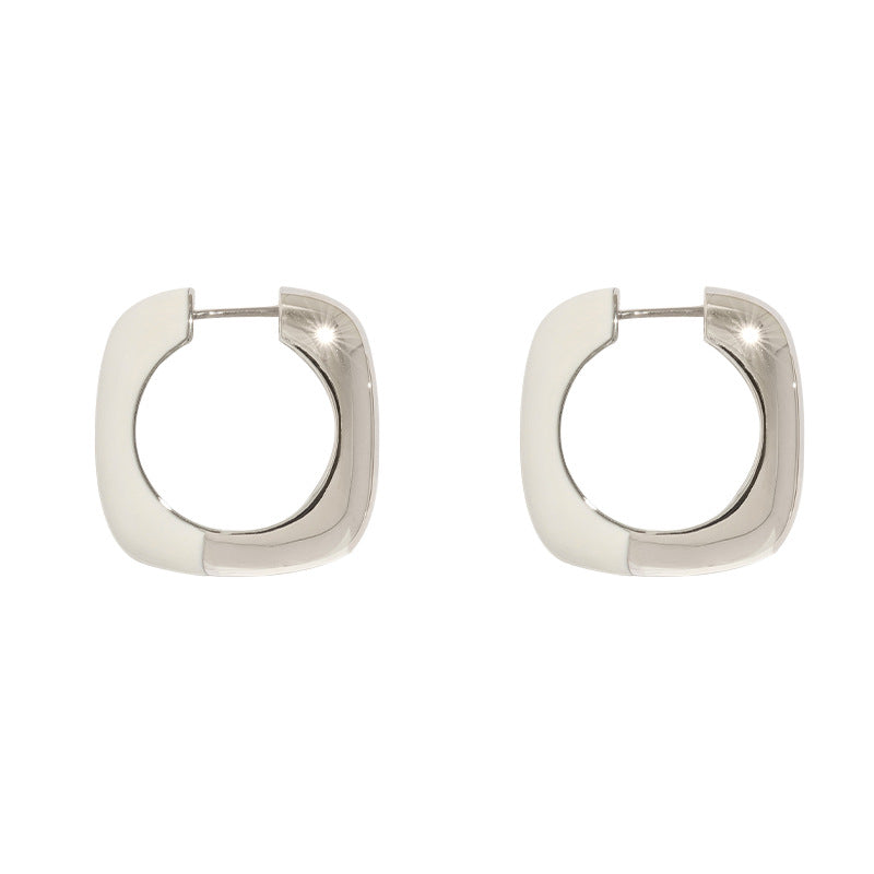 Marielle Minimalist Enamel Huggie Earrings
